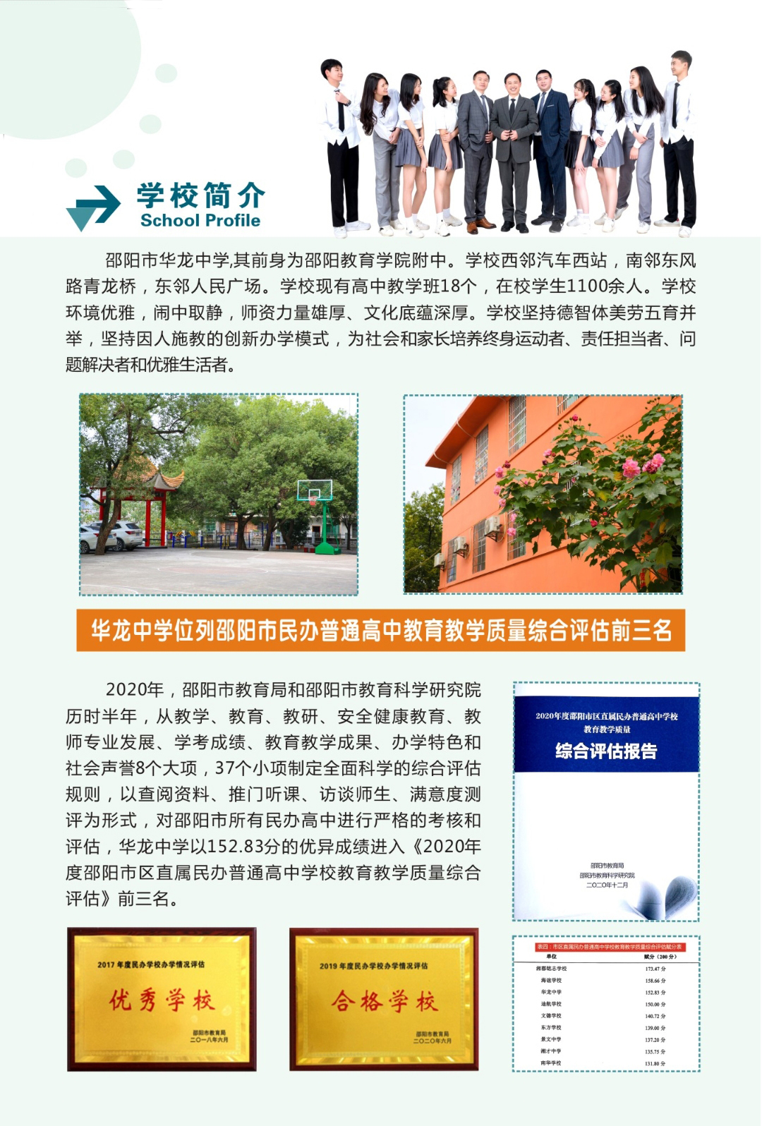 邵陽市華龍中學,邵陽中學教育,高中教育,師資雄厚,名優(yōu)教師